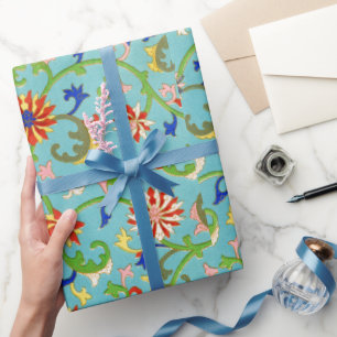 Buntes Blumendeckpapier Geschenkpapier