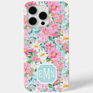 Buntes Blumengarten-Monogramm Case-Mate iPhone Hülle