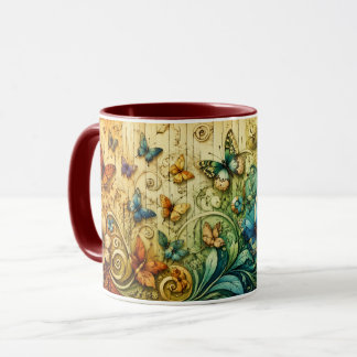 Buntes Blumengebilde Kunsttasse | Whimsical Nature Tasse