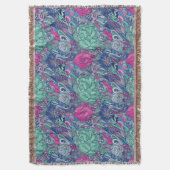 Buntes Blumengekritzel-Muster Decke (Vorderseite Vertikal)