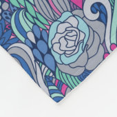 Buntes Blumengekritzel-Muster Fleecedecke (Ecke)