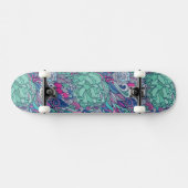Buntes Blumengekritzel-Muster Skateboard (Horizontal)