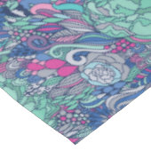 Buntes Blumengekritzel-Muster Tischdecke (Schrägansicht)