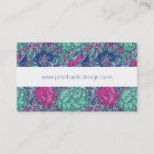 Buntes Blumengekritzel-Muster Visitenkarte (Rückseite)