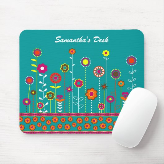 Buntes BlumenMousepad Mousepad (Mit Mouse)