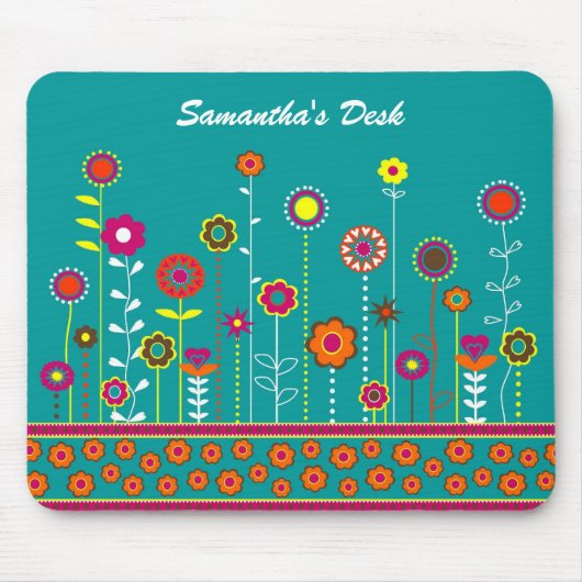 Buntes BlumenMousepad Mousepad (Vorne)