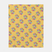 Buntes Blumenmuster auf irgendeiner Farbe Fleecedecke (Vorderseite)