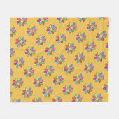 Buntes Blumenmuster auf irgendeiner Farbe Fleecedecke (Vorderseite (Horizontal))