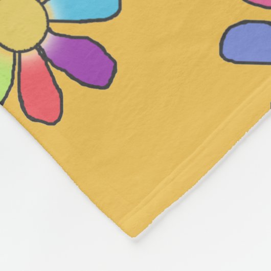 Buntes Blumenmuster auf irgendeiner Farbe Fleecedecke (Ecke)