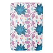 Buntes Blumenmuster Badematte (Vorderseite Vertikal)