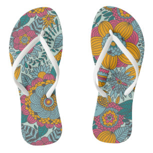 Buntes Blumenmuster Badesandalen