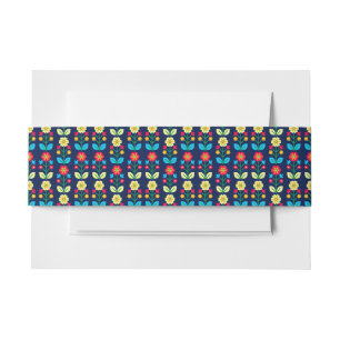 Buntes Blumenmuster Einladungsbanderole