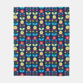 Buntes Blumenmuster Fleecedecke (Vorderseite)