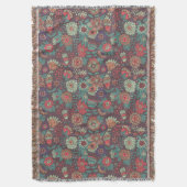 Buntes Blumenmuster in der Cartoonart Decke (Vorderseite Vertikal)