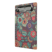 Buntes Blumenmuster in der Cartoonart Mini Klemmbrett (Gewinkelt2)