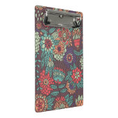 Buntes Blumenmuster in der Cartoonart Mini Klemmbrett (Schrägansicht)