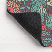 Buntes Blumenmuster in der Cartoonart Mousepad (Ecke)
