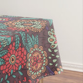 Buntes Blumenmuster in der Cartoonart Tischdecke (Beispiel)