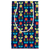Buntes Blumenmuster Kleine Geschenktüte (Vorderseite)