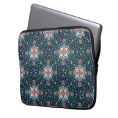 Buntes Blumenmuster-Laptophülle Laptopschutzhülle (Vorderseite Links)