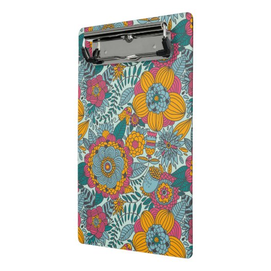 Buntes Blumenmuster Mini Klemmbrett (Gewinkelt2)