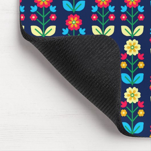 Buntes Blumenmuster Mousepad (Ecke)