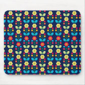 Buntes Blumenmuster Mousepad (Vorne)