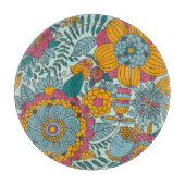 Buntes Blumenmuster Schneidebrett (Vorderseite)