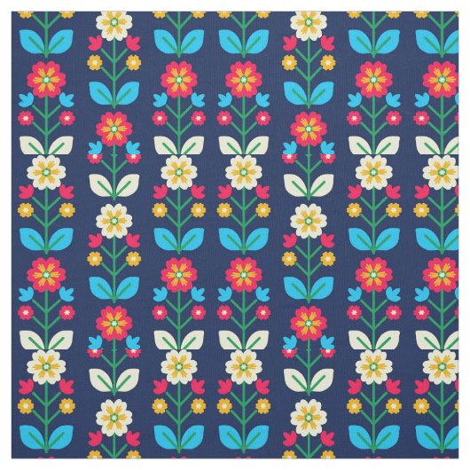 Buntes Blumenmuster Stoff (Muster)