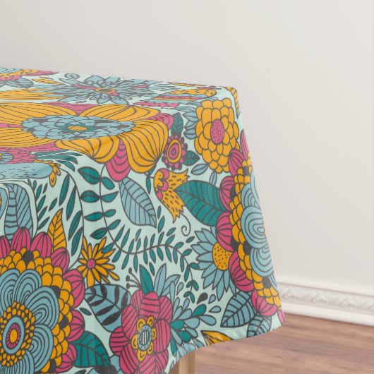 Buntes Blumenmuster Tischdecke (Beispiel)