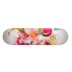 Buntes Blumenspritzen Skateboard