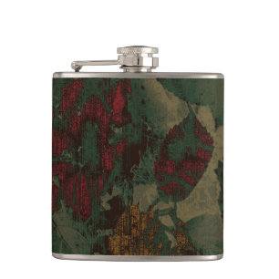 Buntes Blumentarnungsmuster Flachmann