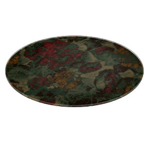 Buntes Blumentarnungsmuster Schneidebrett