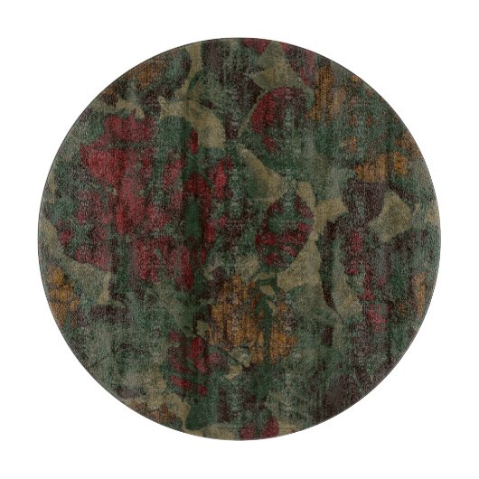 Buntes Blumentarnungsmuster Schneidebrett (Vorderseite)