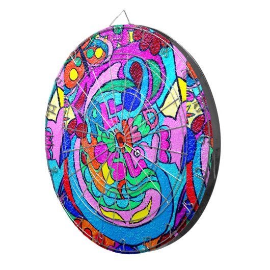 buntes boart Pfeil der Hippieart Dartscheibe (Vorderseite rechts)