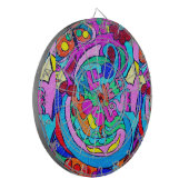 buntes boart Pfeil der Hippieart Dartscheibe (Vorderseite Links)