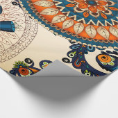 Buntes Bohemisches Boho MOD Hippy Chic-Muster Geschenkpapier (Ecke)