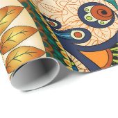 Buntes Bohemisches Boho MOD Hippy Chic-Muster Geschenkpapier (Rolleneckpunkt)