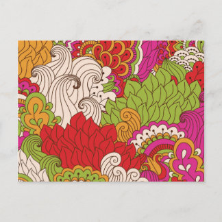 Buntes Bohemisches Boho MOD Hippy Chic-Muster Postkarte