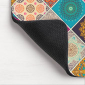 Buntes Bohemisches Mandala-Patchwork Mousepad (Ecke)