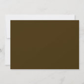 Buntes Boho Minimalistisches Dunkles Olivgrün Einladung (Rückseite)
