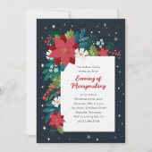 Buntes botanisches Weihnachtsfest-Party Einladung (Vorderseite)