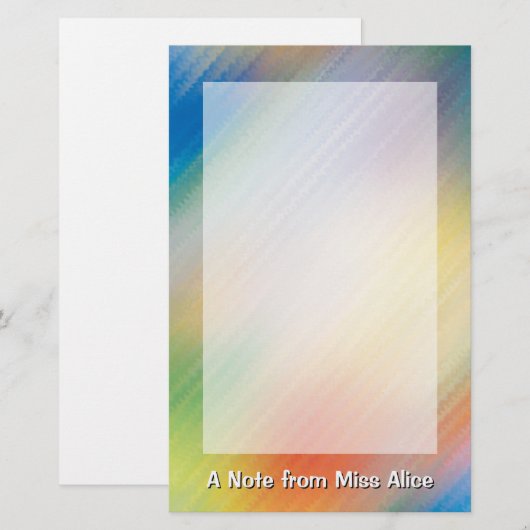 Buntes Briefpapier (Vorne/Hinten)