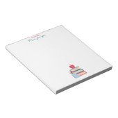 Buntes Buch Bleistift & Apfel Kindergartenlehrer Notizblock (angewinkelt)