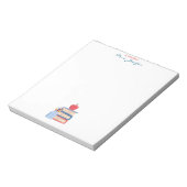 Buntes Buch Bleistift & Apfel Kindergartenlehrer Notizblock (Rotiert)