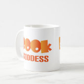 Buntes Buch-Göttin-Lesegeschenk Kaffeetasse (Vorderseite Links)