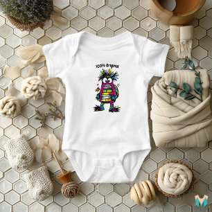 Buntes Buchmonster Kleinkind Spaß Baby Strampler