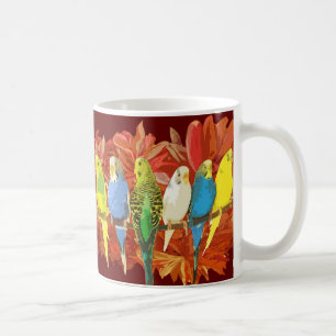 Buntes budgies Muster Kaffeetasse