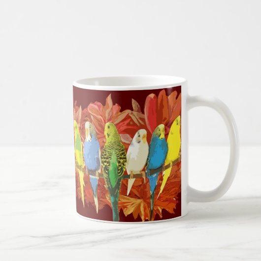 Buntes budgies Muster Kaffeetasse (Rechts)