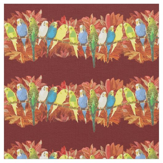 Buntes budgies Muster Stoff (Nahaufnahme)